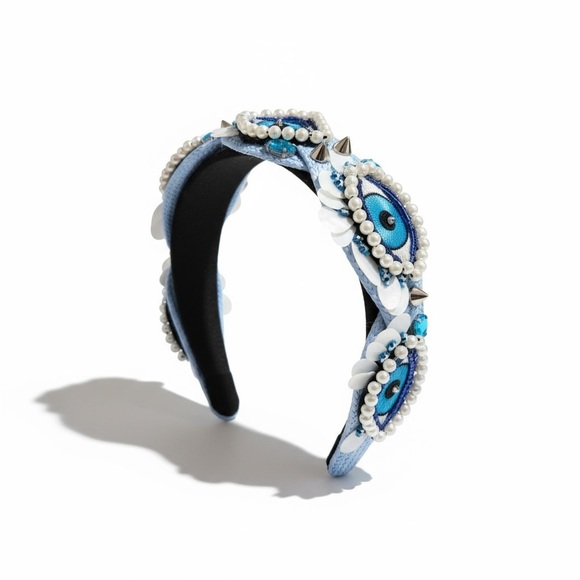 Evil Eye Pearl Sequin Headband - Picture 4 of 10